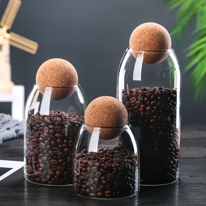 Clear Practical Wood Cork Glas - Food Storage Practices recensione e prezzo