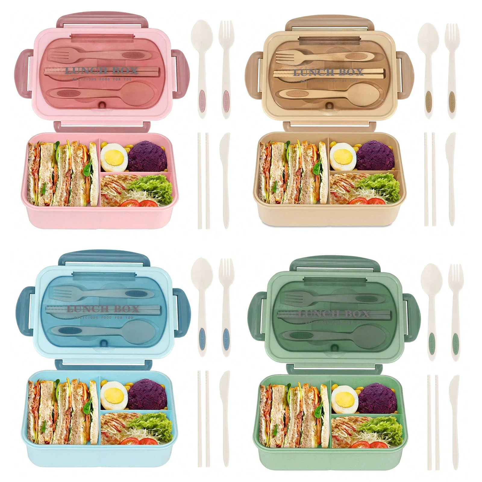 Bento Box Adult Lunch Box, Con - Food Storage With Compartments recensione e prezzo