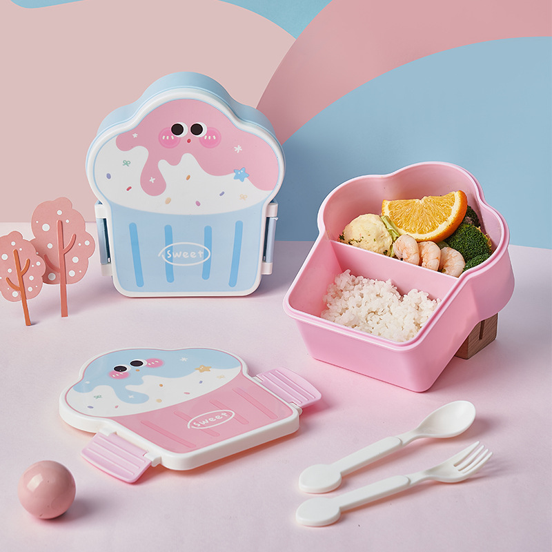 Cute Bento Lunch Box School He - Food Storage With Compartments recensione e prezzo