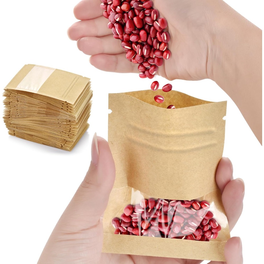 100 Pcs Small Resealable Kraft - Food Storage Small recensione e prezzo