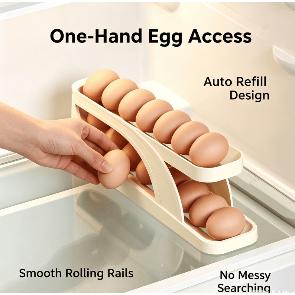 Auto Rolling Egg Holder Dispen - Egg Storage Holder recensione e prezzo