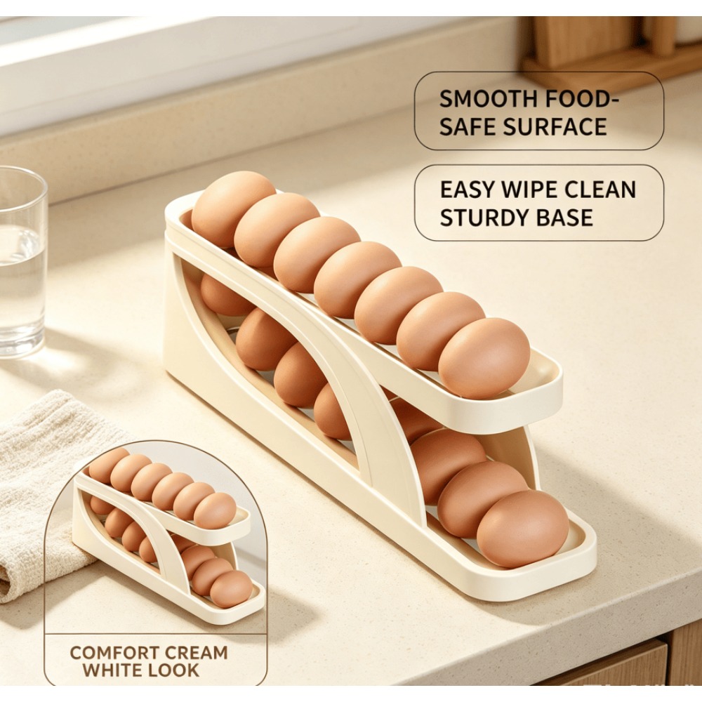 Auto Rolling Egg Holder Dispen - Egg Storage Holder recensione e prezzo