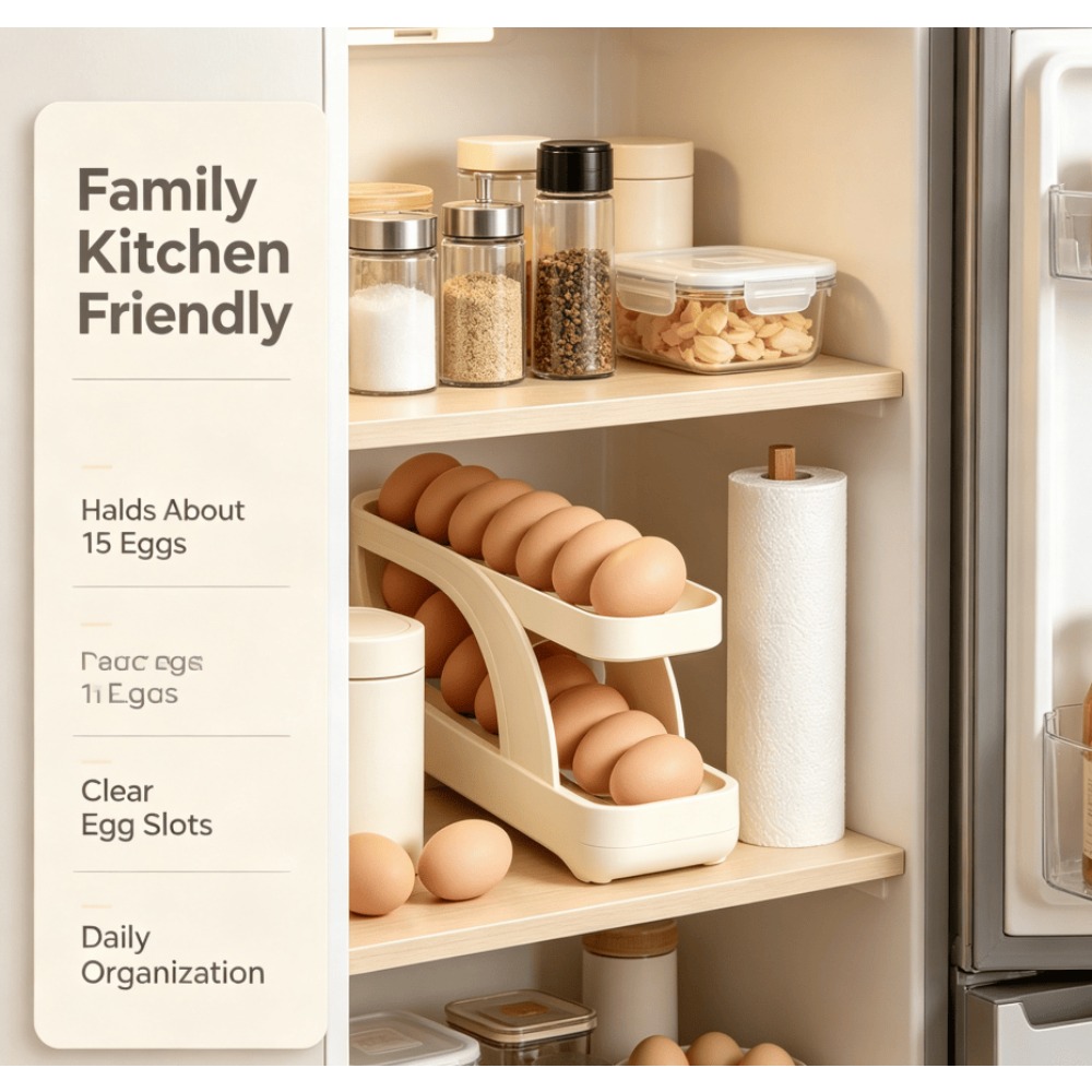 Auto Rolling Egg Holder Dispen - Egg Storage Holder recensione e prezzo
