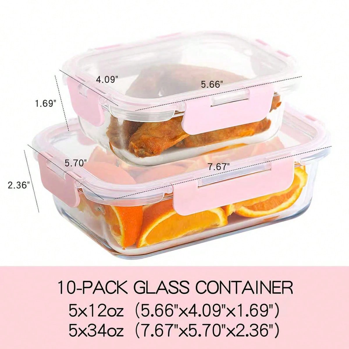 10 Pack Glass Meal Prep Contai - Storage Food Prep recensione e prezzo