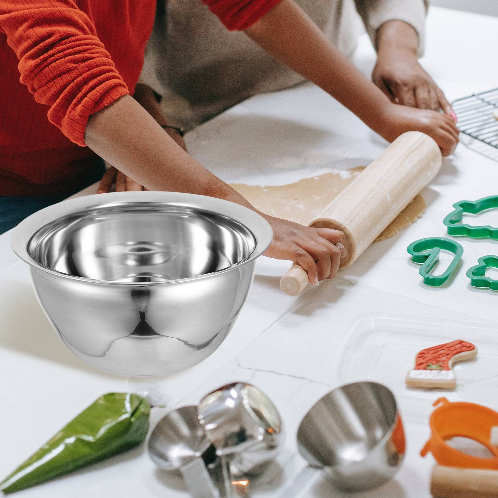 Stainless Steel Salad Bowl 7L  - Storage Food Prep recensione e prezzo