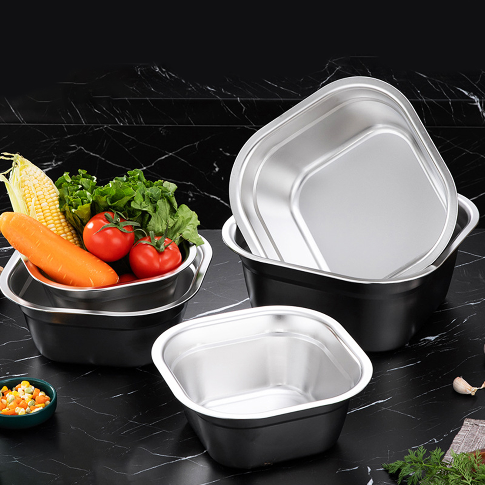 Stainless Steel Square Basin V - Food Storage Square Containers recensione e prezzo