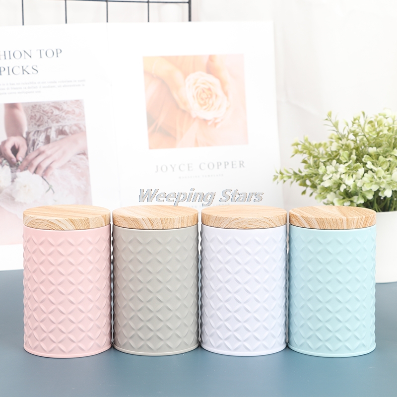 Cylindrical Wood Grain Cover T - Xmas Food Storage Containers recensione e prezzo