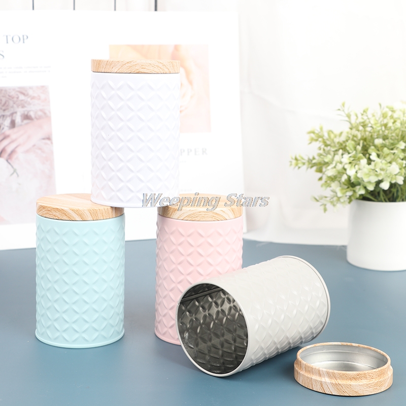 Cylindrical Wood Grain Cover T - Xmas Food Storage Containers recensione e prezzo