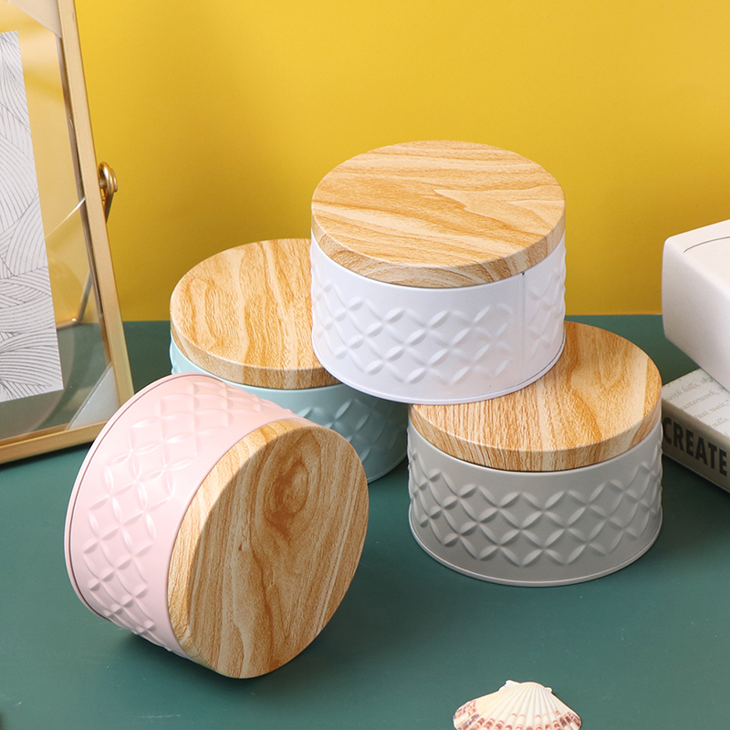 Cylindrical Wood Grain Cover T - Xmas Food Storage Containers recensione e prezzo