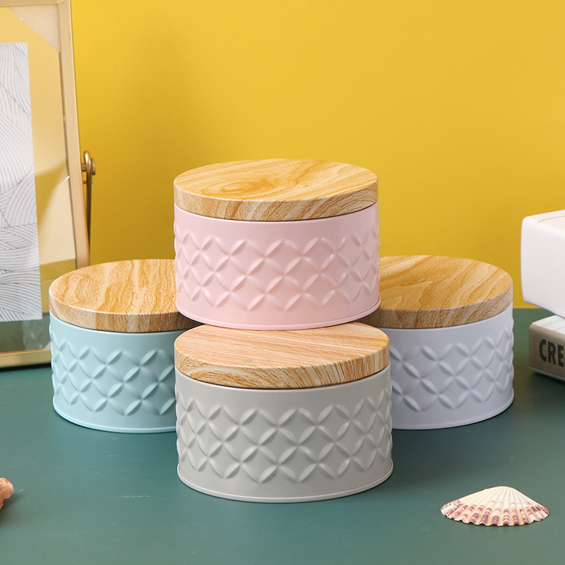 Cylindrical Wood Grain Cover T - Xmas Food Storage Containers recensione e prezzo
