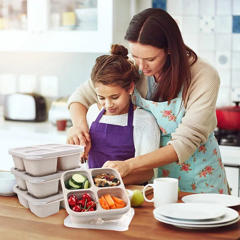4 Grids Food Storage Box Porta - Food Storage With Compartments recensione e prezzo