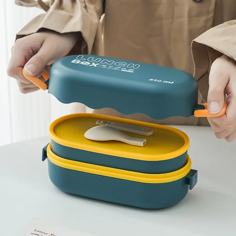 850ML Lunch Box Double-layer P - Food Storage With Compartments recensione e prezzo