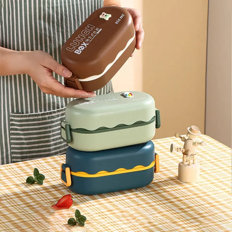 850ML Lunch Box Double-layer P - Food Storage With Compartments recensione e prezzo