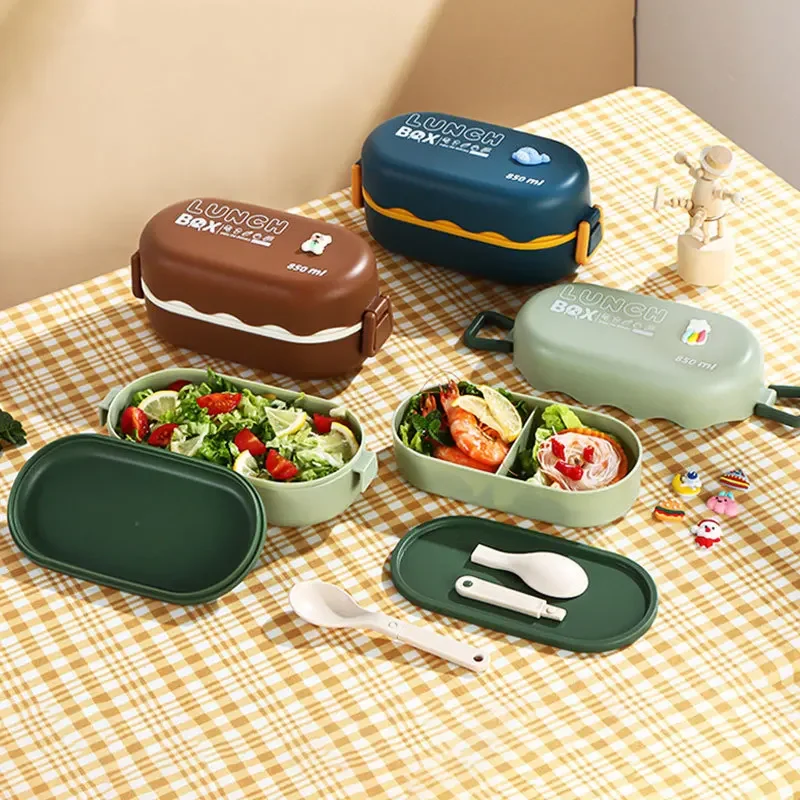 850ML Lunch Box Double-layer P - Food Storage With Compartments recensione e prezzo