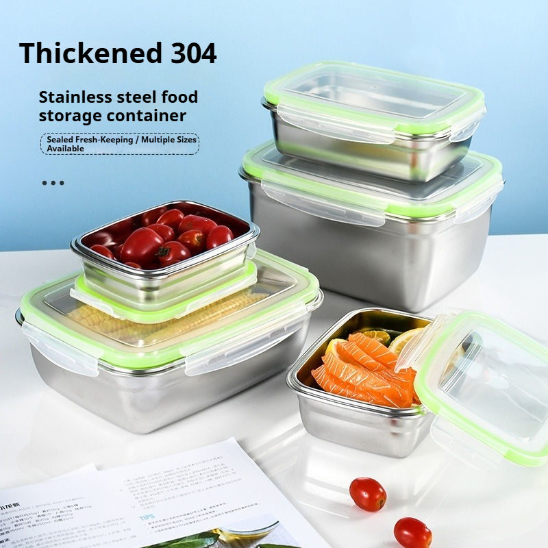 304 Stainless Steel Lunch Box  - Food Storage Square Containers recensione e prezzo