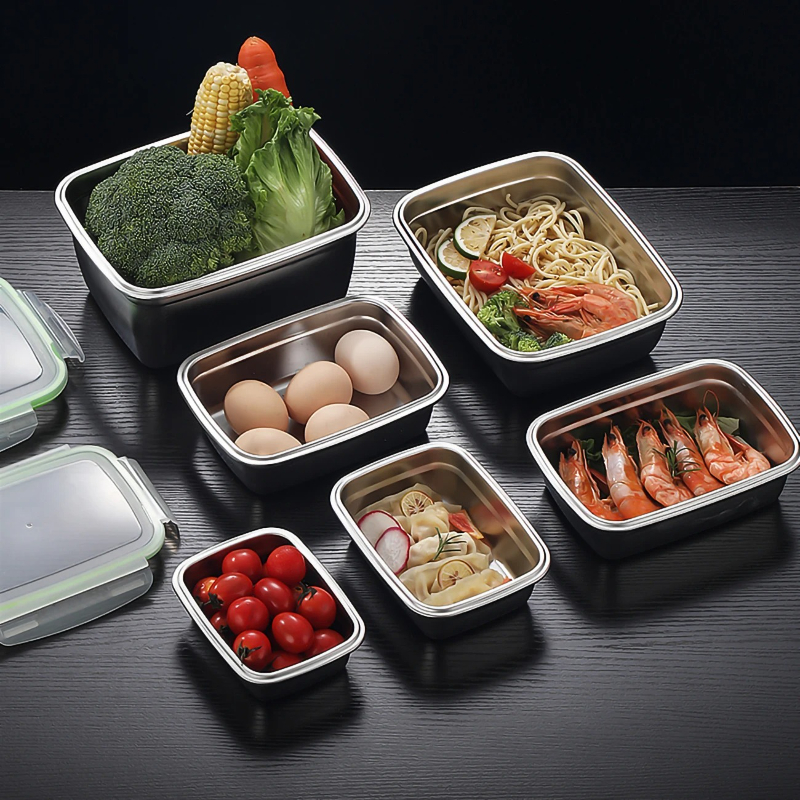 304 Stainless Steel Lunch Box  - Food Storage Square Containers recensione e prezzo