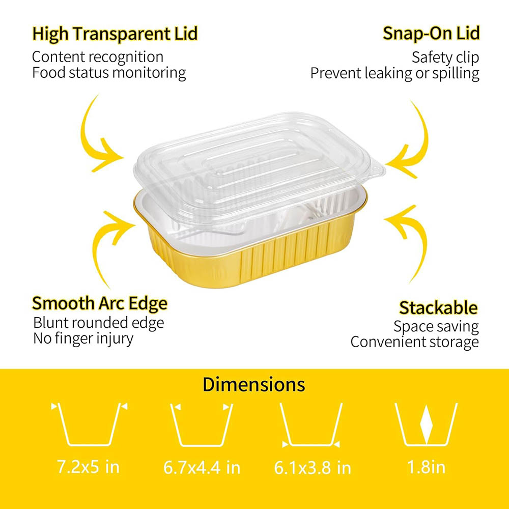 Small Aluminum Pans with Lids  - Food Storage Small recensione e prezzo
