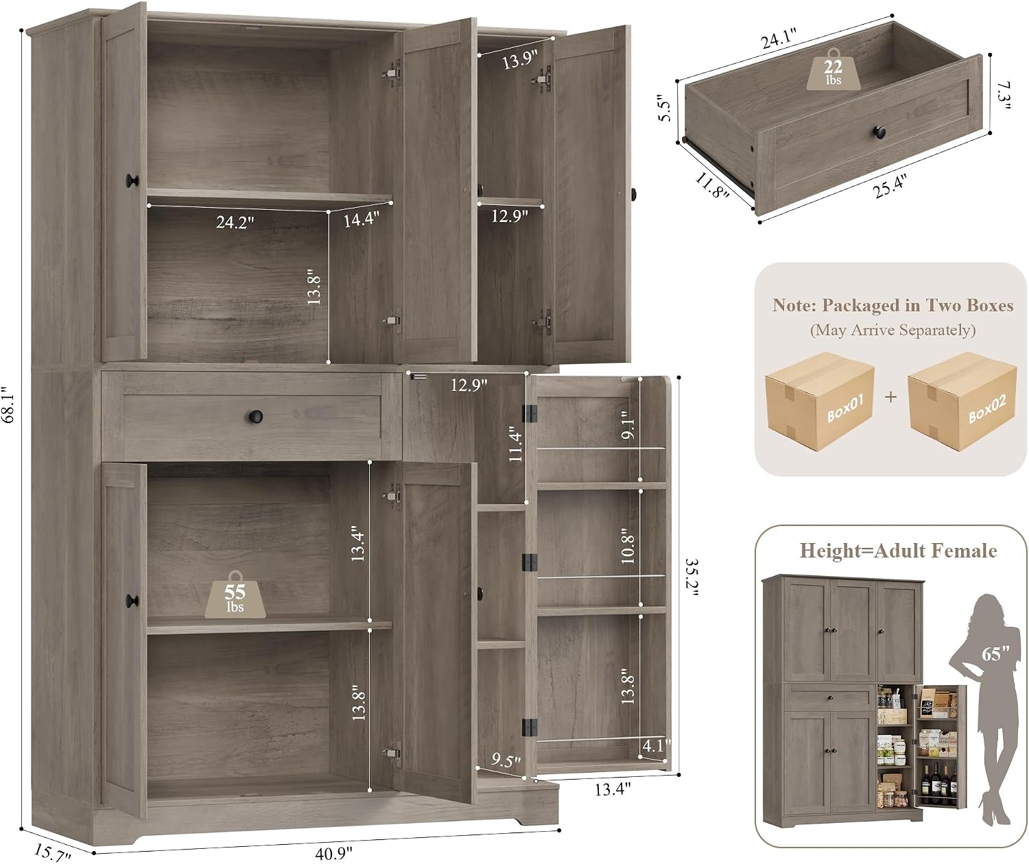 Kitchen Pantry Storage Cabinet - Food Storage In Cabinets recensione e prezzo