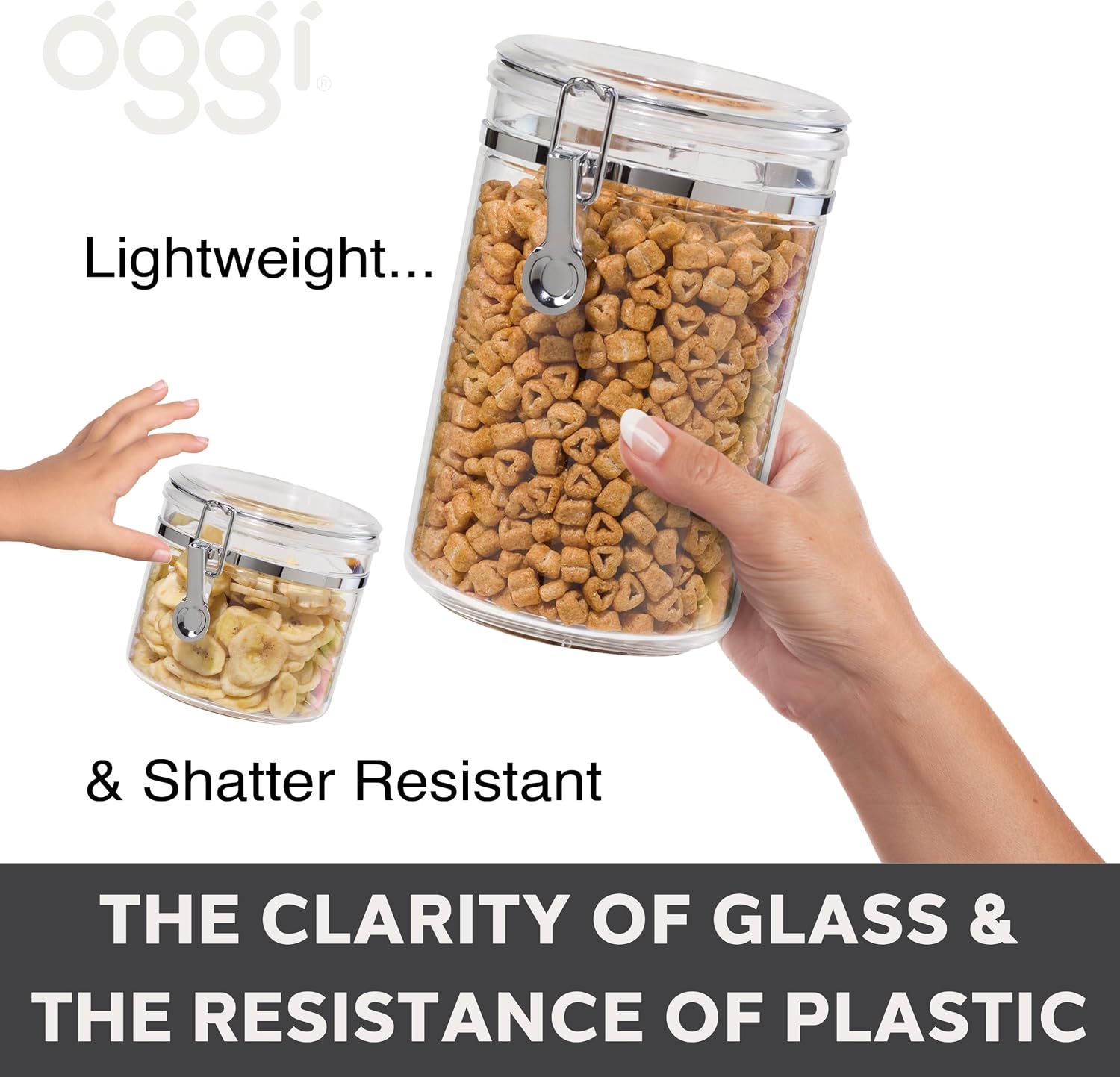 Large Clear Canister with Airt - Food Storage Pantry recensione e prezzo