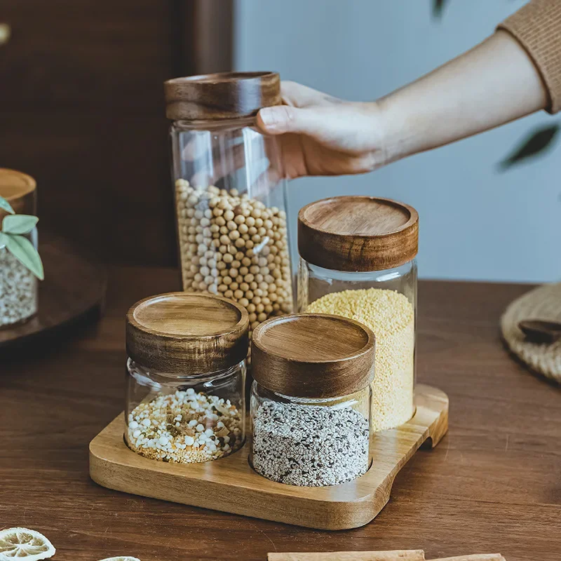 Wood Lid Orgnizer Glass Airtig - Food Storage Set Glass recensione e prezzo