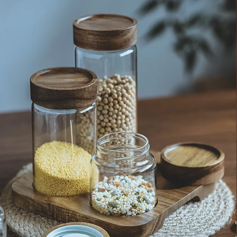Wood Lid Orgnizer Glass Airtig - Food Storage Set Glass recensione e prezzo