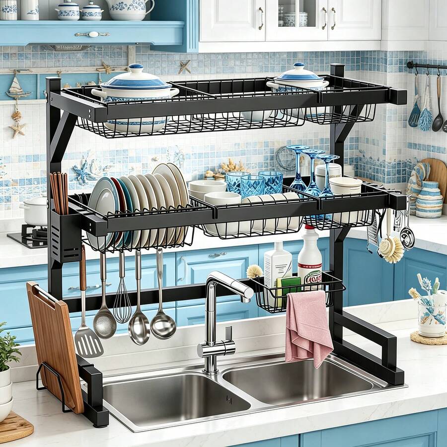 2-Tier Kitchen Over Sink Dish  - Food Storage Small recensione e prezzo