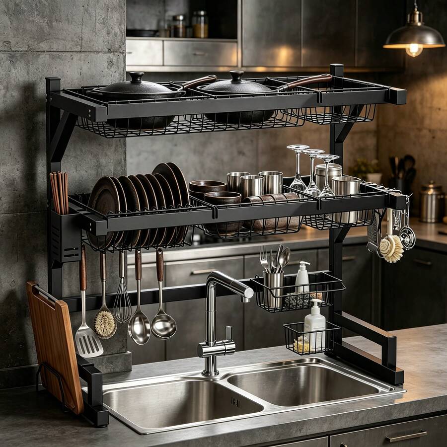 2-Tier Kitchen Over Sink Dish  - Food Storage Small recensione e prezzo