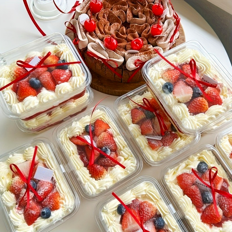 5/10/20PCS Transparent Cake Bo - Xmas Food Storage Containers recensione e prezzo