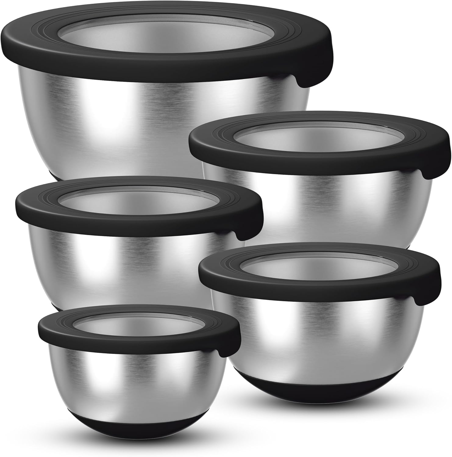 Stainless Steel Mixing Bowls w - Storage Food Prep recensione e prezzo