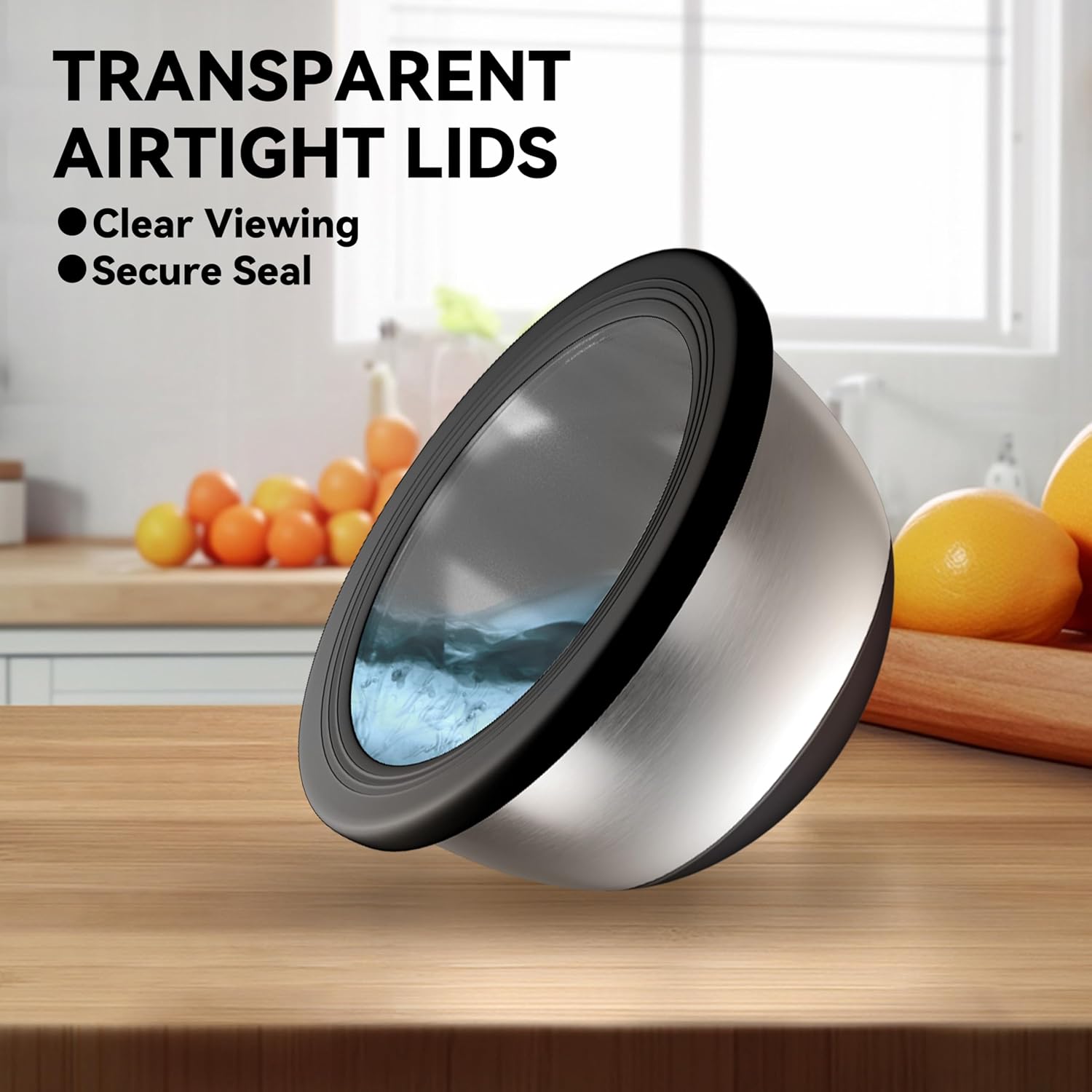 Stainless Steel Mixing Bowls w - Storage Food Prep recensione e prezzo