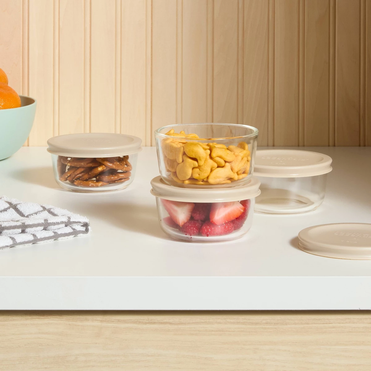 8pc (Set of 4) Round Glass Foo - Food Storage Set Glass recensione e prezzo
