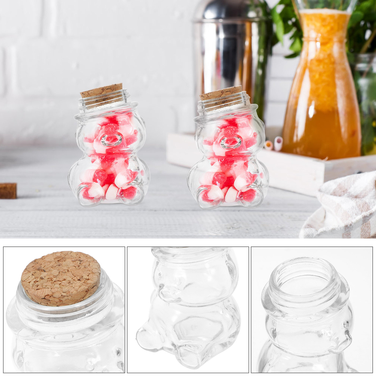 4Pcs Glass Candy Jar Set Trans - Food Storage Set Glass recensione e prezzo