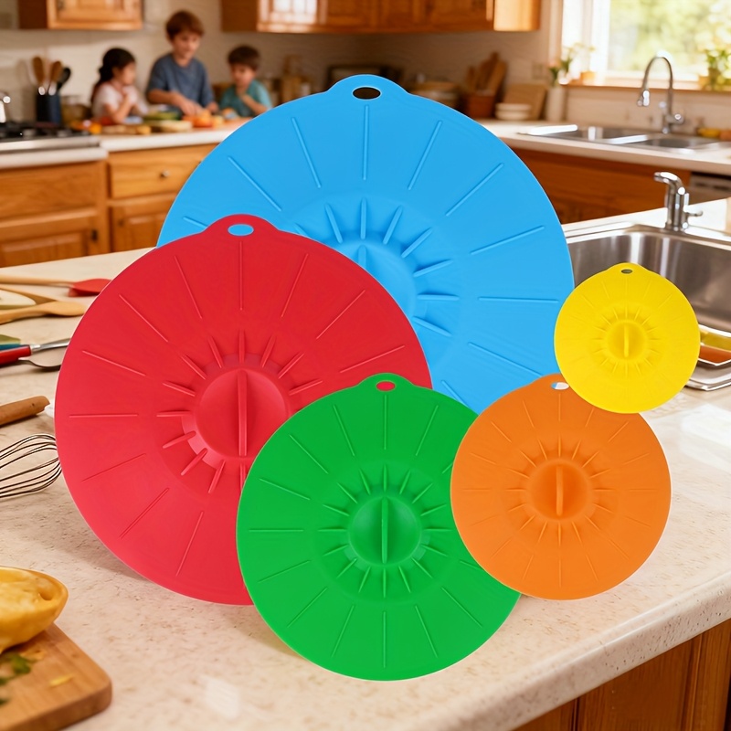 5-Piece Silicone Lids, Heat-Re - Food Storage Utensils recensione e prezzo