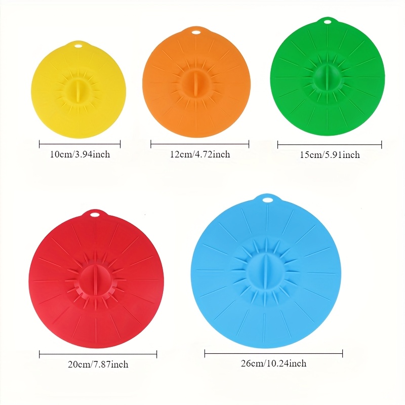 5-Piece Silicone Lids, Heat-Re - Food Storage Utensils recensione e prezzo
