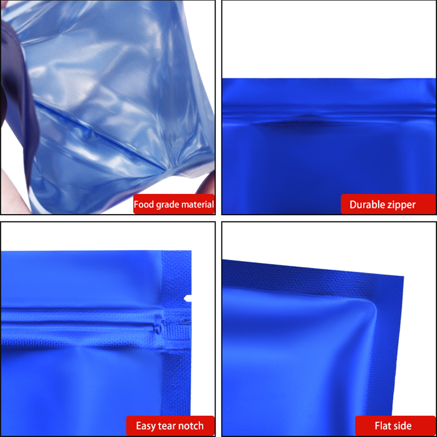100pcs Matte Blue Foil Zipper  - Food Storage Small recensione e prezzo