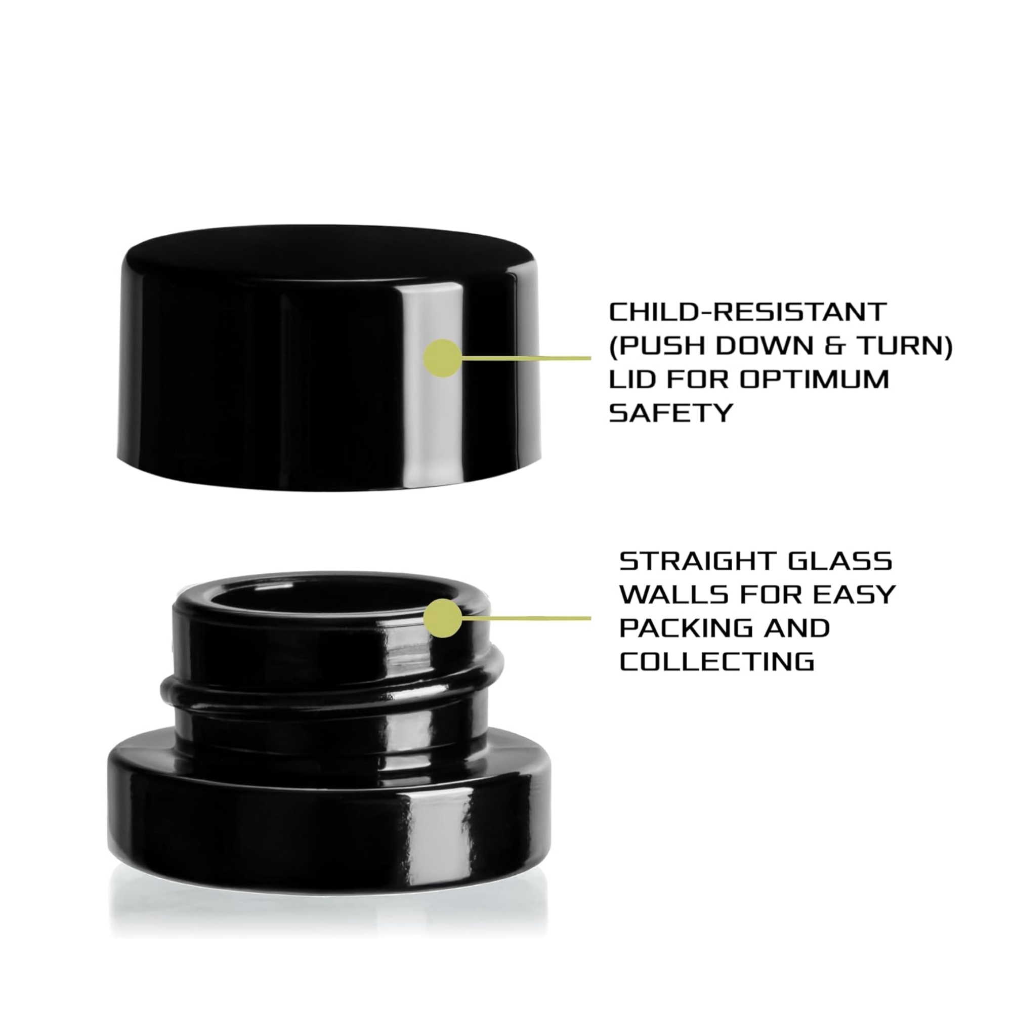 5ml Thick Black Glass Jars wit - Food Storage Set Glass recensione e prezzo