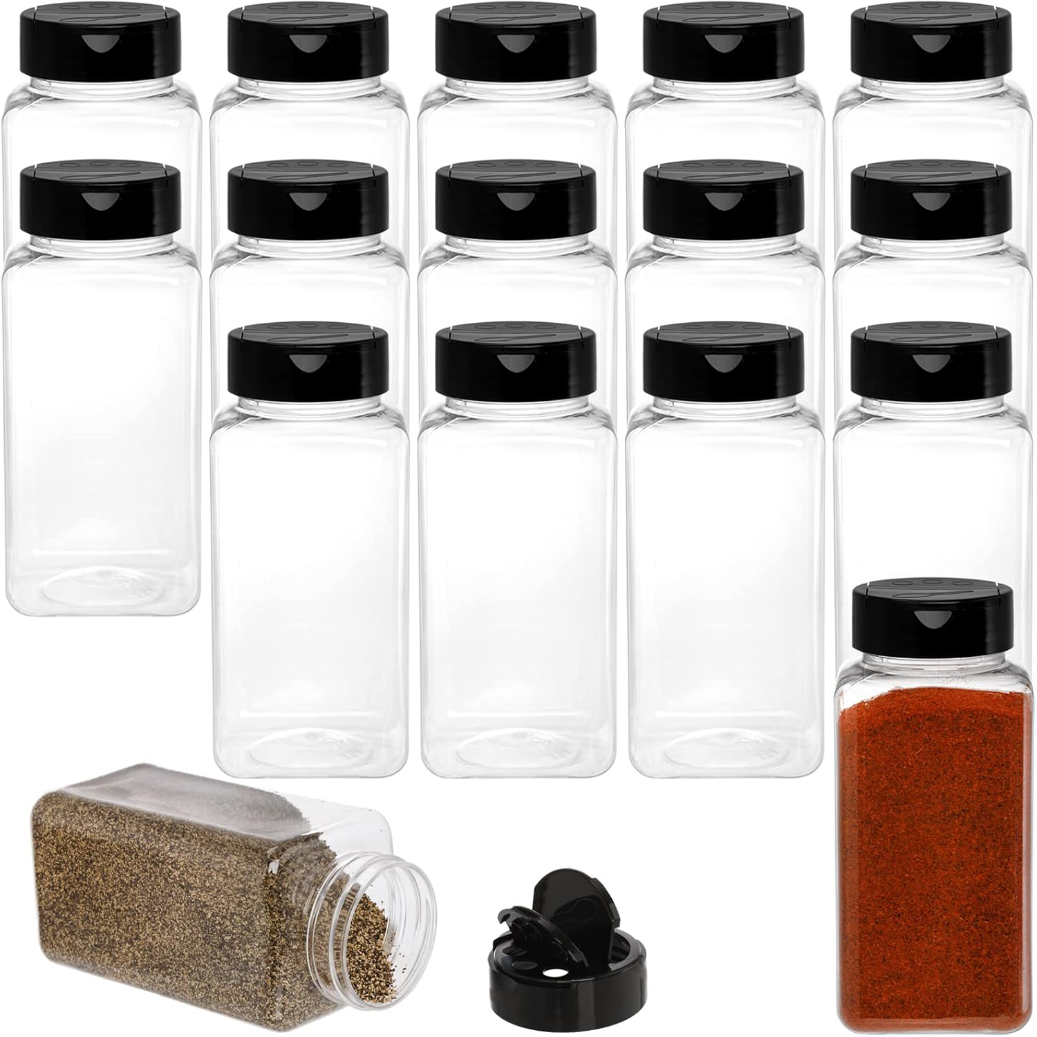 Square Large Plastic Spice Jar - Food Storage Box Large recensione e prezzo