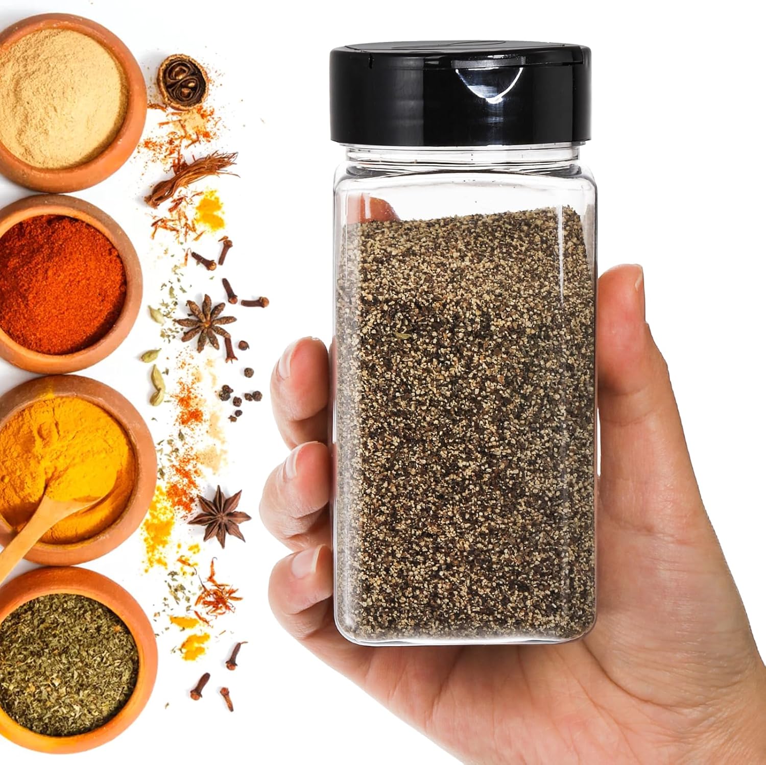 Square Large Plastic Spice Jar - Food Storage Box Large recensione e prezzo