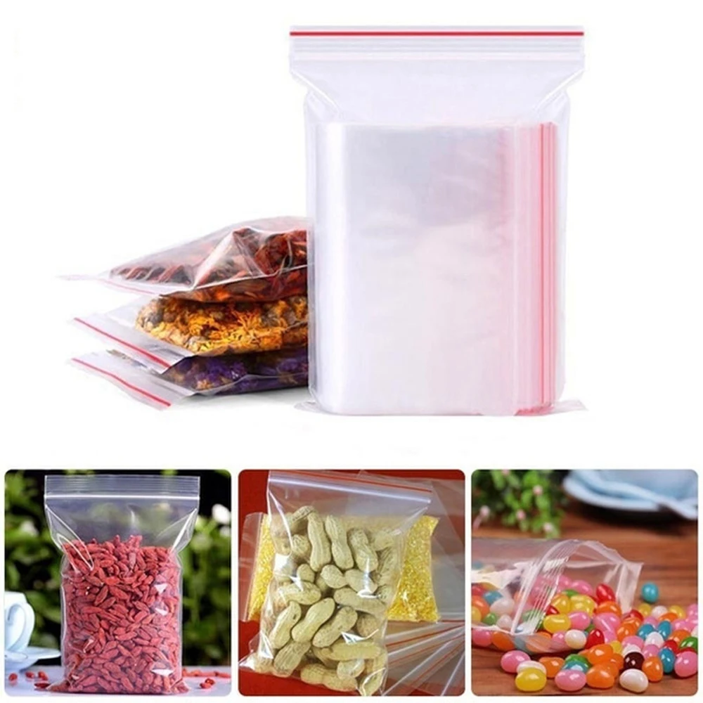 100-1000Pcs Reclosable Transpa - Food Storage Locker recensione e prezzo