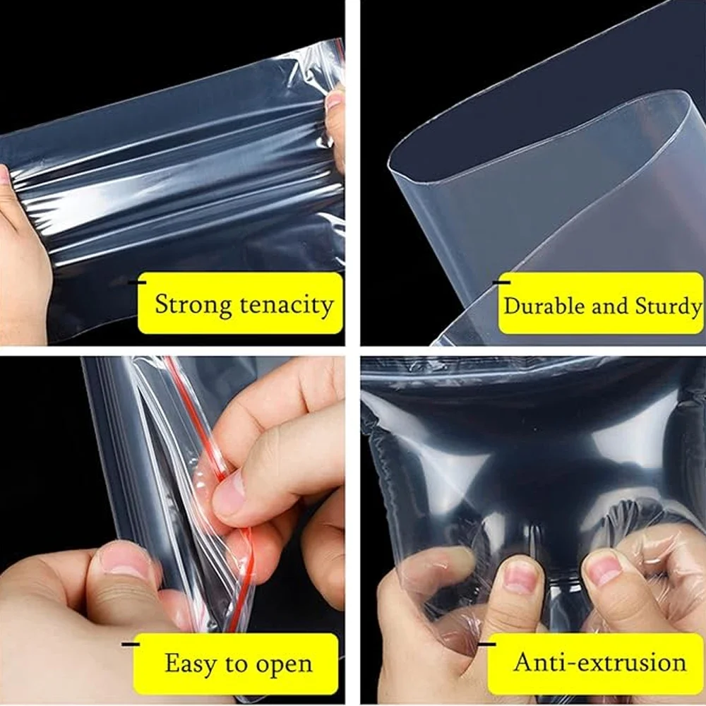 100-1000Pcs Reclosable Transpa - Food Storage Locker recensione e prezzo