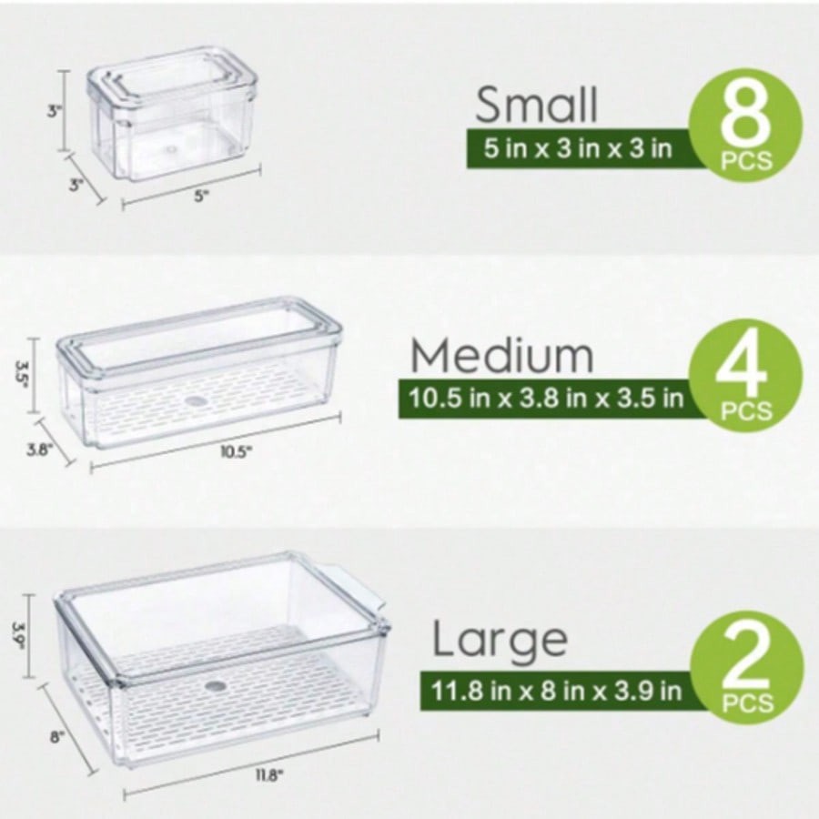 14 Pack Fridge Organizer, Stac - Xmas Food Storage Containers recensione e prezzo