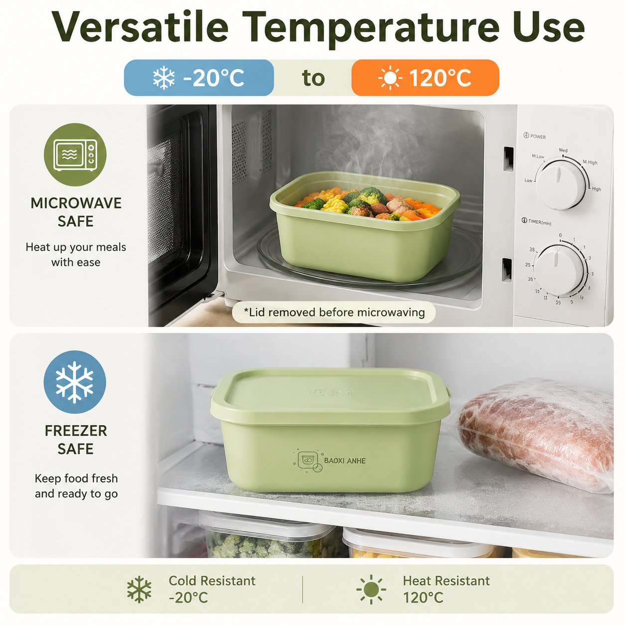 4Pcs Stackable Food Storage Co - Storage Food Prep recensione e prezzo