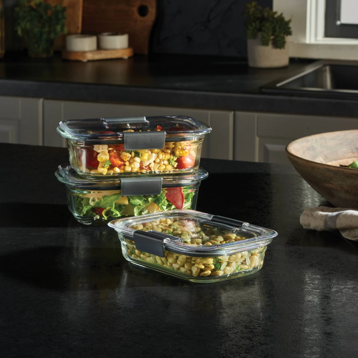 Rubbermaid 6pc (set of 3) Bril - Food Storage Set Glass recensione e prezzo